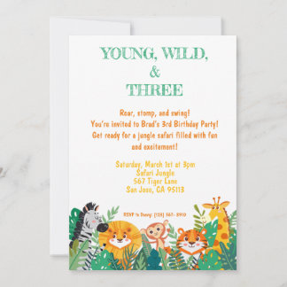 Einladung von Young, Wild & Three Jungle zum Gebur