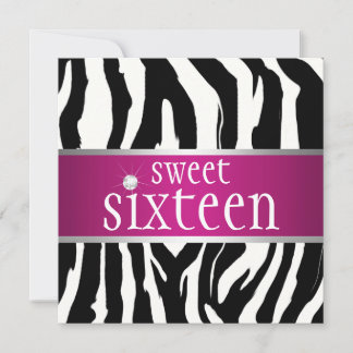 Einladung von Zebra 16 . Geburtstag