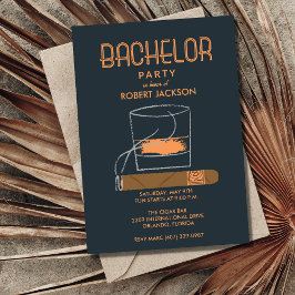 Einladung von Zigarren und Whisky-Bachelor-Party