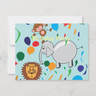 Einladung von Zirkustieren zum Geburtstag