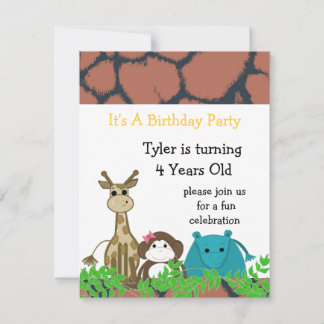Einladung von Zoo Animal zum Geburtstag