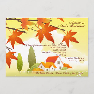 Einladung von Zuhause Fall Open House