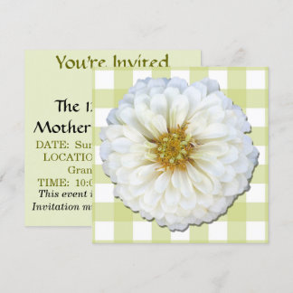 Einladung - Weißes Zinnia