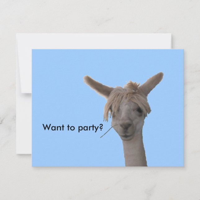 Einladung - Woll zum Party? (Vorderseite)