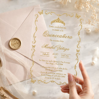 Einladung zu Acrylic Quinceanera