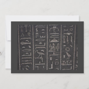Einladung zu ägyptischen Hieroglyphen