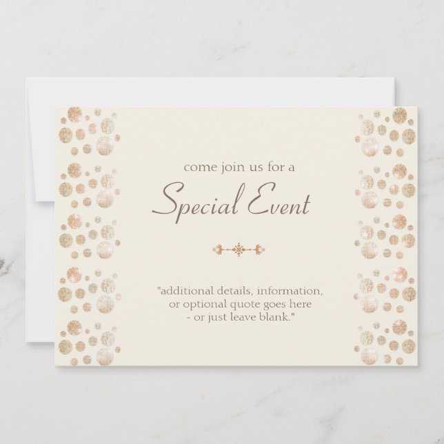 Einladung zu besonderen Veranstaltungen (Vorderseite)