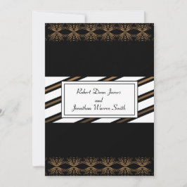 Einladung zu Black and Gold Gay Wedding