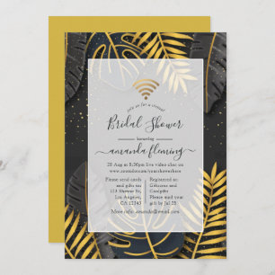 Einladung zu Black and Gold Tropical Shower