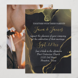 Einladung zu Black & Gold Marble