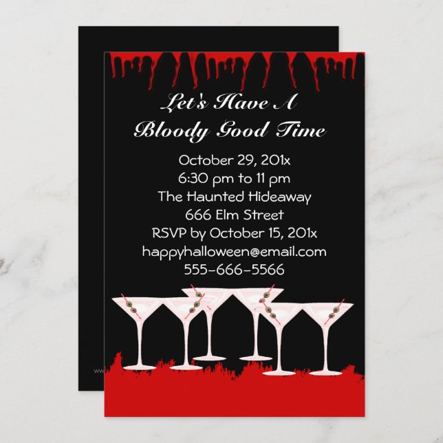 Einladung zu blutrünstigen guten Zeiten (Vorne/Hinten)