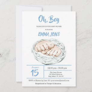 Einladung zu Boy Baby Shower