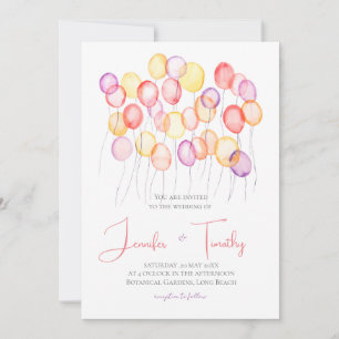 Einladung zu bunten Luftballons