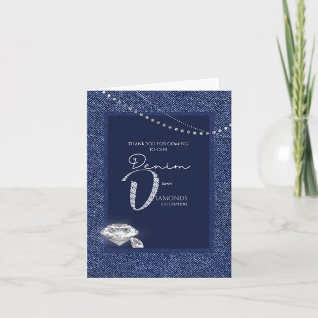 Einladung zu Denim und Diamanten (Vorderseite)