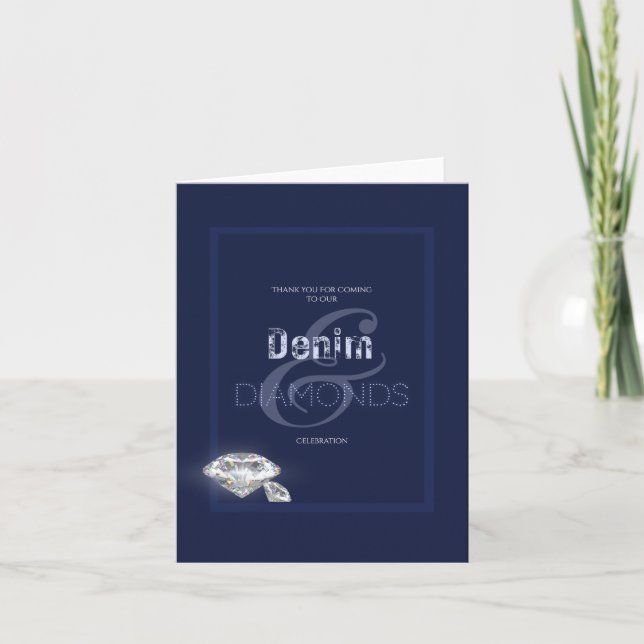Einladung zu Denim und Diamanten (Vorderseite)