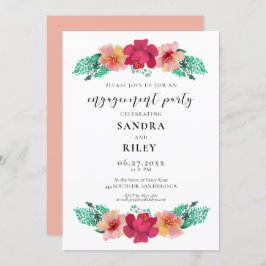 Einladung zu einem eleganten Blumendesign-Engageme