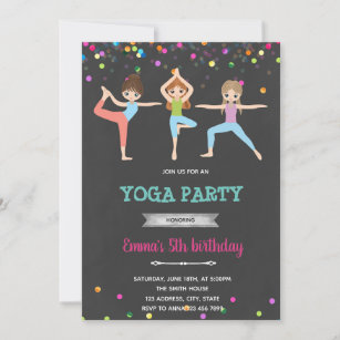 Einladung zu einem Geburtstag von Yoga