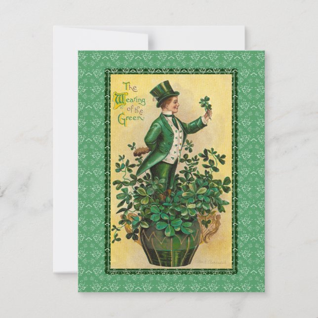 Einladung zu einem irischen Fest, St. Patrick's Da (Vorderseite)