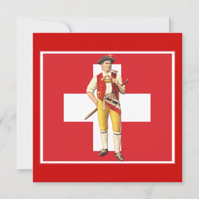 Einladung zu einem Schweizer Nationalfeiertag Augu (Vorderseite)