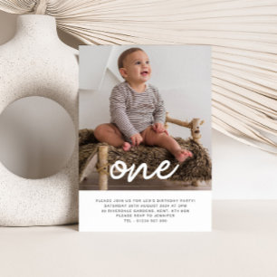 Einladung zu einem Skript-Foto zum ersten Geburtst