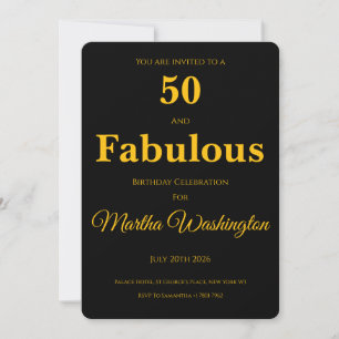 Einladung zu einer 50. Geburtstagsfeier