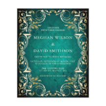 Einladung zu einer Aquamarinen Goldhochzeit im Zie