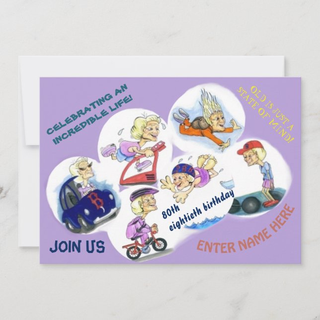 Einladung zu einer besonderen Geburtstagsfeier (Vorderseite)