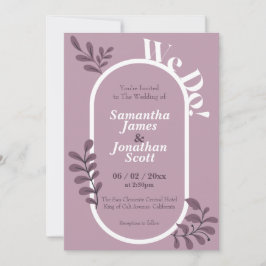 Einladung zu einer einfachen Hochzeit in Rosa