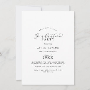 Einladung zu einer eleganten Script Graduation Par