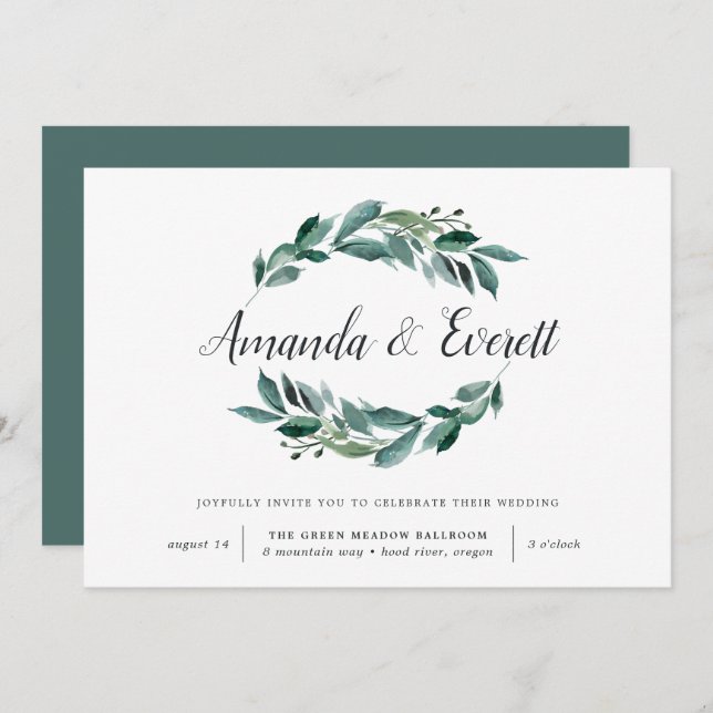 Einladung zu einer Fülle von Foliage Hochzeiten (Vorne/Hinten)