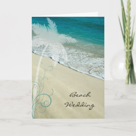 Einladung zu einer Hochzeit am tropischen Strand