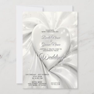 Einladung zu einer Hochzeit in einem eleganten wei