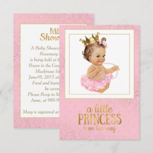 Einladung zu einer Pink and Gold Baby Dusche