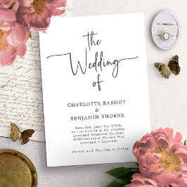 Einladung zu einer Schwarz-Weiß-Hochzeit