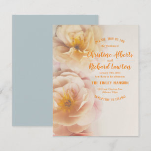 Einladung zu floralen Hochzeiten von Trommeln