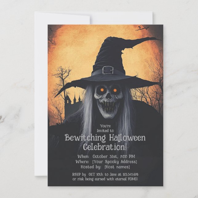 Einladung zu Halloween (Vorderseite)