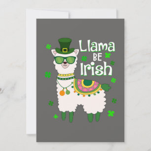Einladung zu Happy St. Patrick's Day Llama