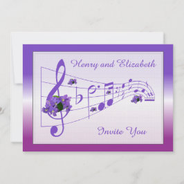 Einladung zu Hochzeiten von Musik und Violetten