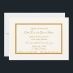 Einladung zu klassischem Elfenbein und Gold<br><div class="desc">Klassische Einladung Elfenbein und Gold,  Rahmen und Goldkalligraphie machen es zeitlos</div>