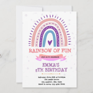 Einladung zu lila Regenbogen