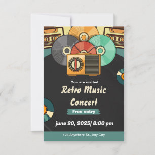 Einladung zu Live Music Concert   Modernes Nachter