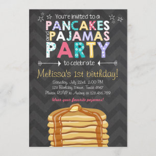 Einladung zu Pancake und Pajamas Geburtstag