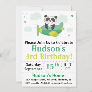 Einladung zu Panda zum Geburtstag