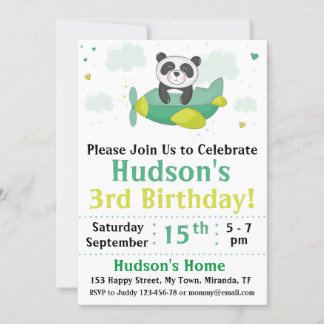 Einladung zu Panda zum Geburtstag