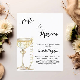 Einladung zu Perlen und Prosecco Bridal
