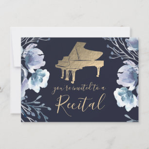 Einladung zu Piano Blue Water Color