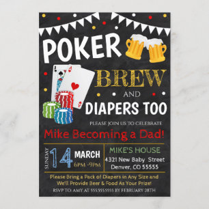 Einladung zu Poke and Beer Baby Shower