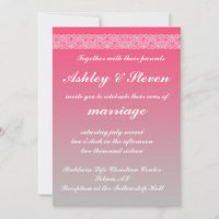 Einladung zu rosa und weiße Spitzen