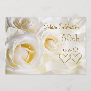 Einladung zu Rosen zum 50. Hochzeitstag