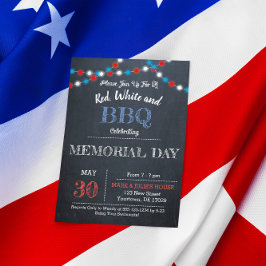 Einladung zu Rot, Weiß und Blau des Party